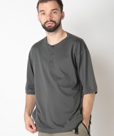 【CLIMBERS CLIMAX】リバーメッシュ天竺ヘンリーネックT