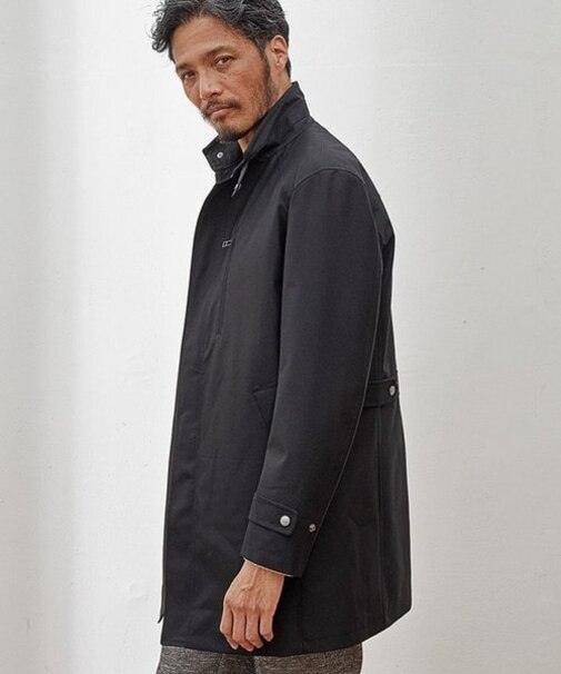 【EFFORTLESS】スタンドカラーコート<ライナー着脱可能>