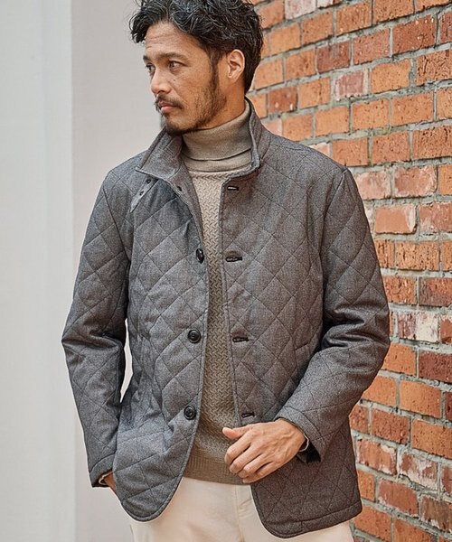 EFFORTLESS】【Thinsulate/シンサレート】スタンドカラーキルティング