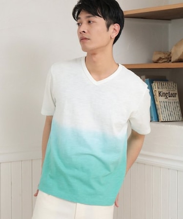 20/-スラブ天竺段染めＴシャツ