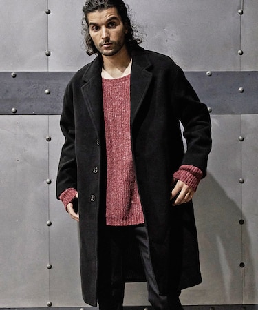 中空糸メルトンチェスターコート