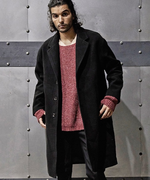 中空糸メルトンチェスターコート