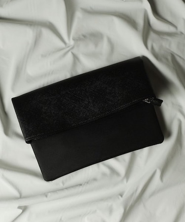 シンセティックレザー２WAYクラッチバッグ/ショルダーバッグ