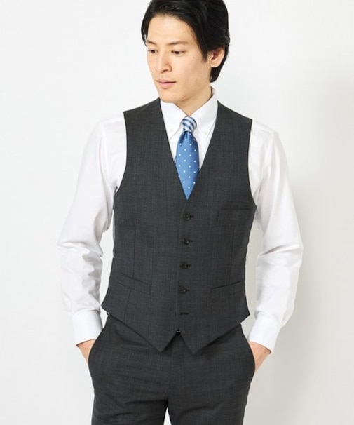 シャークスキン柄ベスト/別売りスーツあり