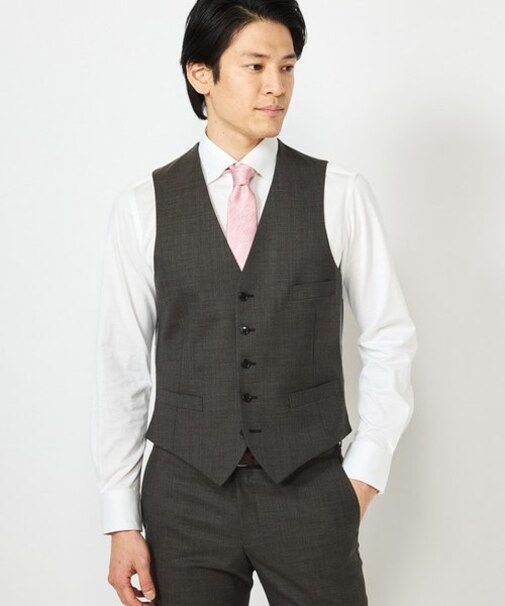 シャークスキン柄ベスト/別売りスーツあり