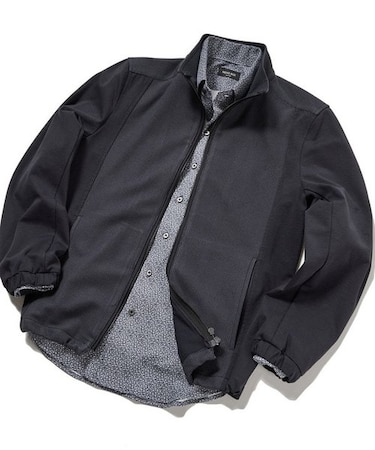 異素材コンビジップアップブルゾン