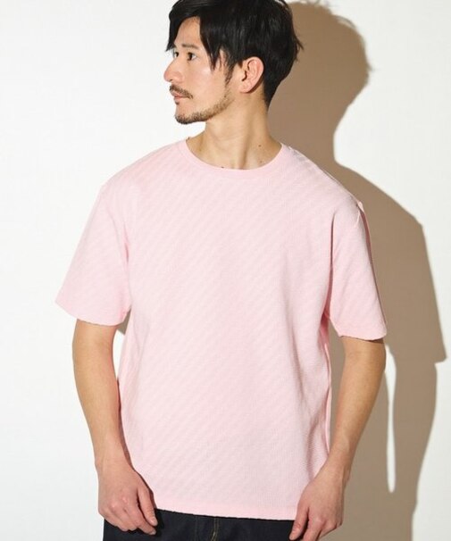 シェブロン柄リンクスジャガードクルーT