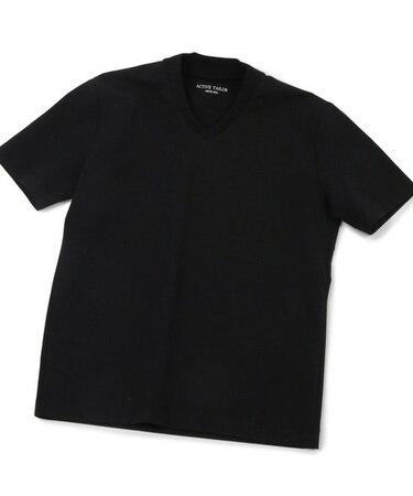 【ACTIVE TAILOR】シルケットスムースVネックTシャツ