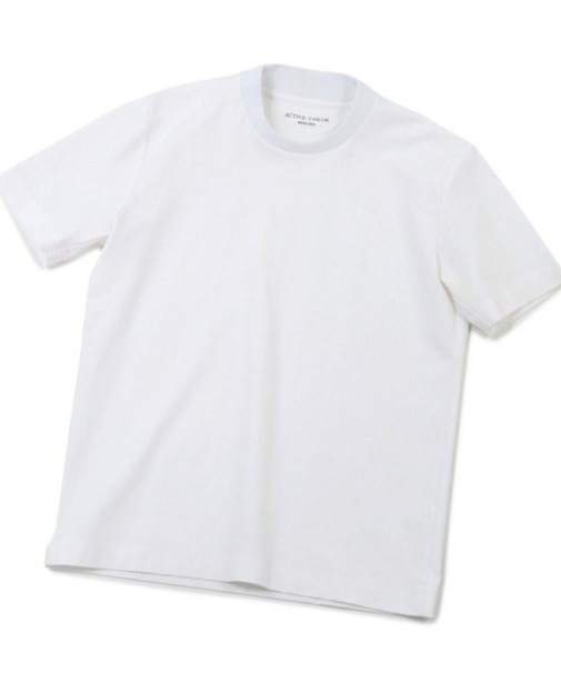 【ACTIVE TAILOR】シルケットスムースクルーネックTシャツ
