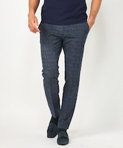 【ACTIVE TAILOR】COOL DOTSメランジプリントスラックス<セットアップ対応>