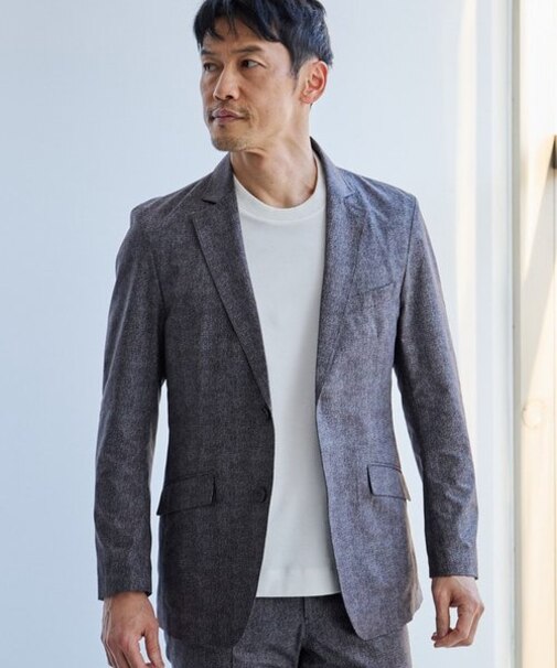 【Begin5月号掲載】メッシュメランジテーラードジャケット/マシンウォッシャブル