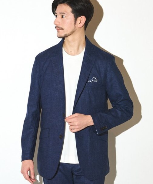 カスリシャークスキンテーラードジャケット