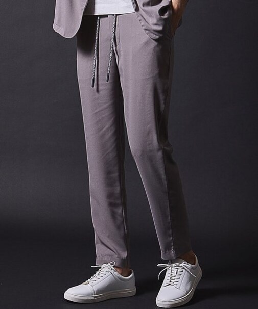 【セットアップ対応】ストレッチジョーゼットイージーパンツ