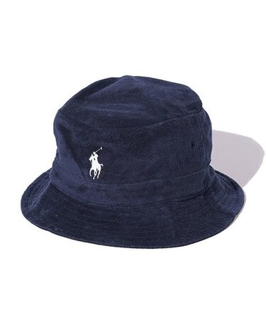 【POLO RALPH LAUREN（ポロ ラルフローレン）】コットンブレンド テリー バケット ハット