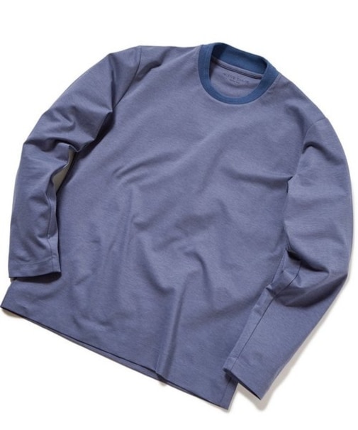 【ACTIVE TAILOR】シルケットスムースクルーネックロングTシャツ