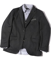 【ACTIVE TAILOR】エクストラTRジャージヘリンボーンプリントテーラードジャケット＜セットアップ・スリーピース対応＞