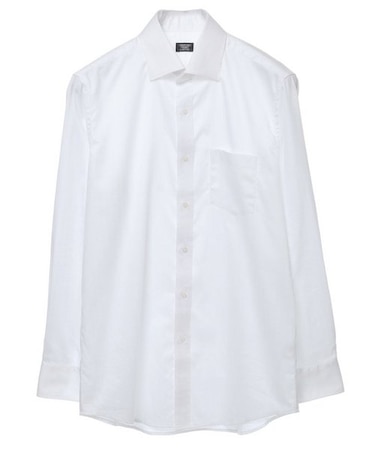 【EASY CARE(イージーケア)】コットンヘリンボーン スナップダウンシャツ