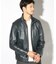 ラムレザースタンドカラージャケット