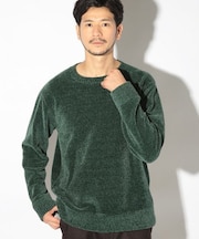 クルーネックモールニット/ハンドウォッシャブル