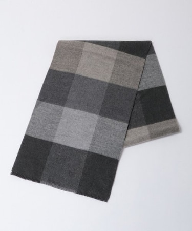 【V.FRAAS(ヴィ・フラース)】チェック/ピンドットリバーシブルマフラー