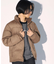 フェイクレザースタンドカラーエコダウンブルゾン/フェイクスエード