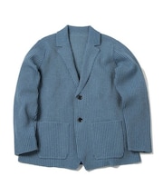 たて畝ニットジャケット