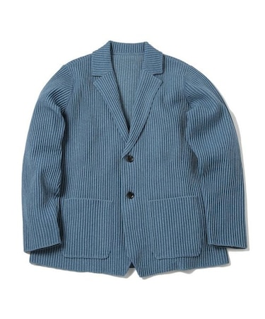 たて畝ニットジャケット