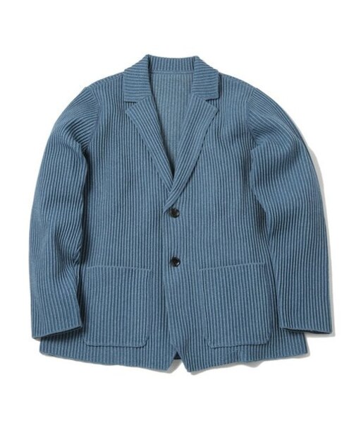 たて畝ニットジャケット