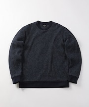 ハニカム編みクルーネックスウェット