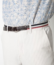 【ADRIANO MENEGHETTI（アドリアーノメネゲッティ）】ダブルリングリバーシブルリボンベルト