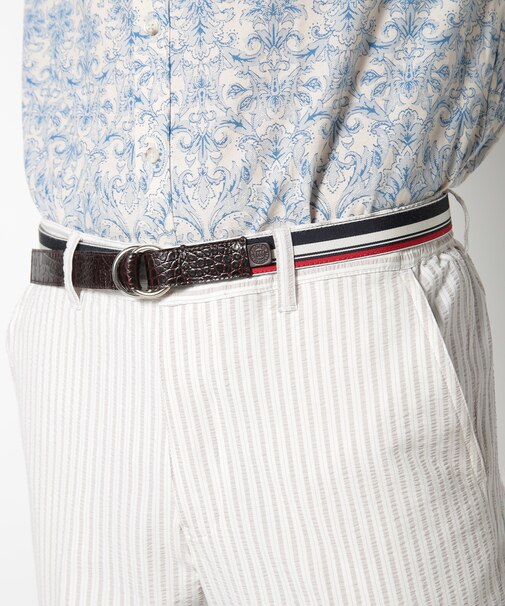 【ADRIANO MENEGHETTI（アドリアーノメネゲッティ）】ダブルリングリバーシブルリボンベルト