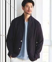 ワイヤー入りハニカムスタンドカラージャケット