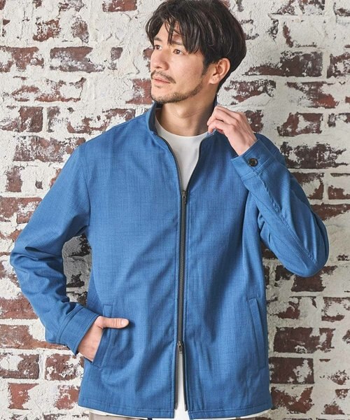 今期完売 ポリエステル スタンドカラーブルゾン ポリエステルカチオンスタンドカラーブルゾン｜メンズビギの通販