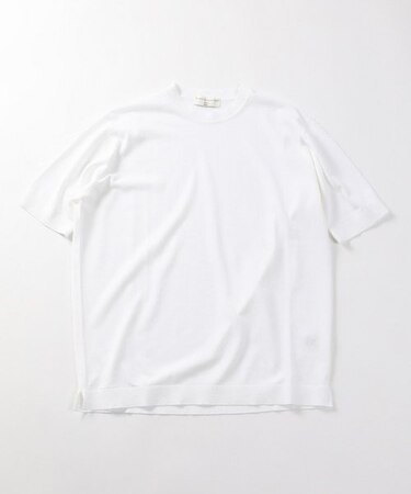 【FILIPPO DE LAURENTIIS／フィリッポ デ ローレンティス】14Gハイゲージ半袖ニットT