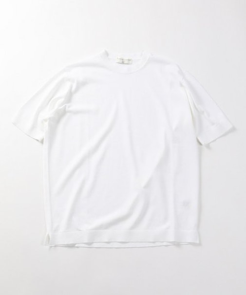 【FILIPPO DE LAURENTIIS／フィリッポ デ ローレンティス】14Gハイゲージ半袖ニットT