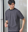 配色ジオメトリックリンク柄スジャガードTシャツ
