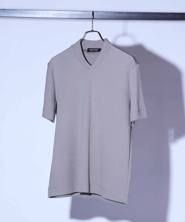 シルケットスムースVネックテーラーTシャツ