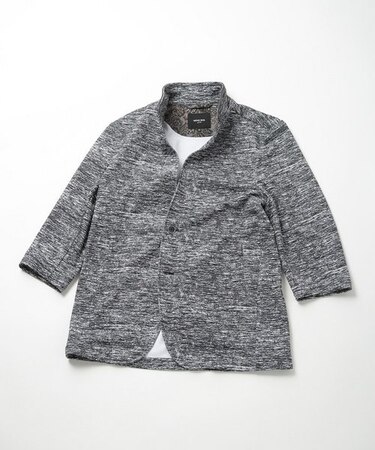 接触冷感スタンドカラー7分ジャケット