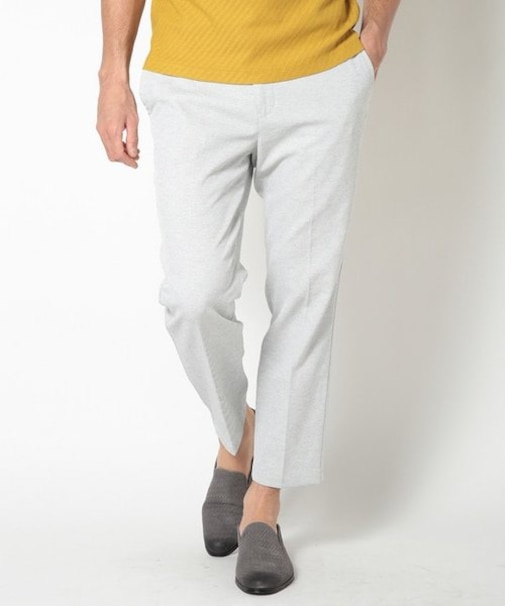 多機能コットンリネンアンクルパンツ