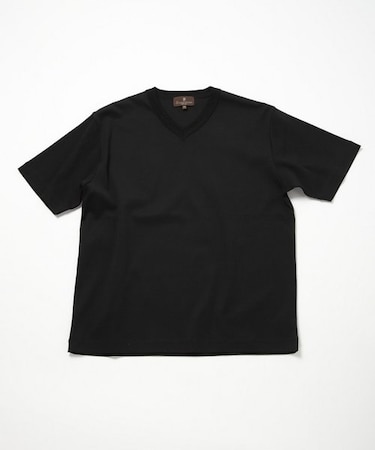 60/2マーセライズジャージVネックTEE