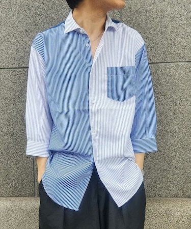 クレイジーパターン七分袖シャツ