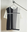 ニット×ポンチ切り替えTシャツ