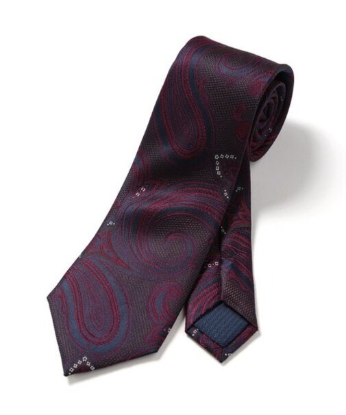配色ペイズリー柄ネクタイ