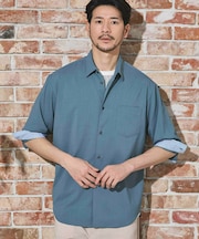 ストレッチカチオン七分袖シャツ