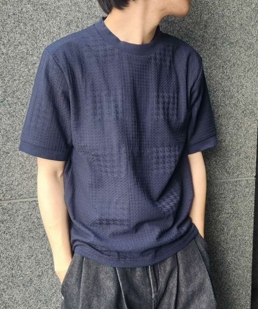 リンクスジャガードグレンチェック柄T
