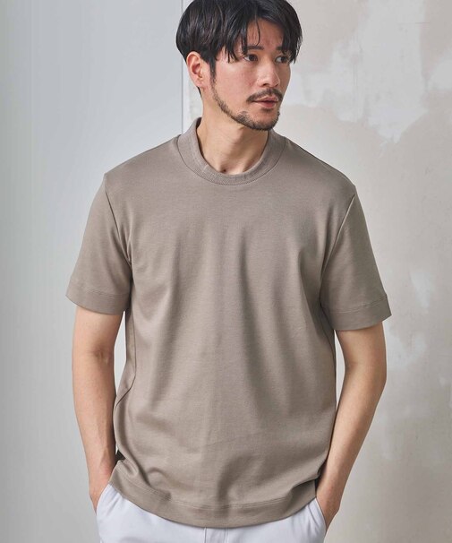 シルケットスムースクルーネックテーラーTシャツ