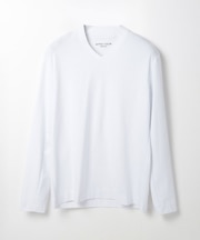 【ACTIVE TAILOR】シルケットスムースVネックロングカットソー