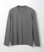【ACTIVE TAILOR】シルケットスムースVネックロングカットソー