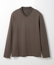 【ACTIVE TAILOR】シルケットスムースVネックロングカットソー