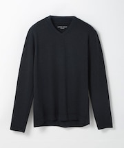 【ACTIVE TAILOR】シルケットスムースVネックロングカットソー